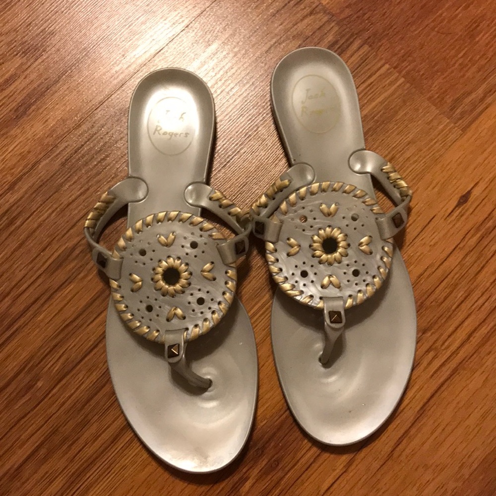 Grey with gold accents Jelly Jack Rogers!